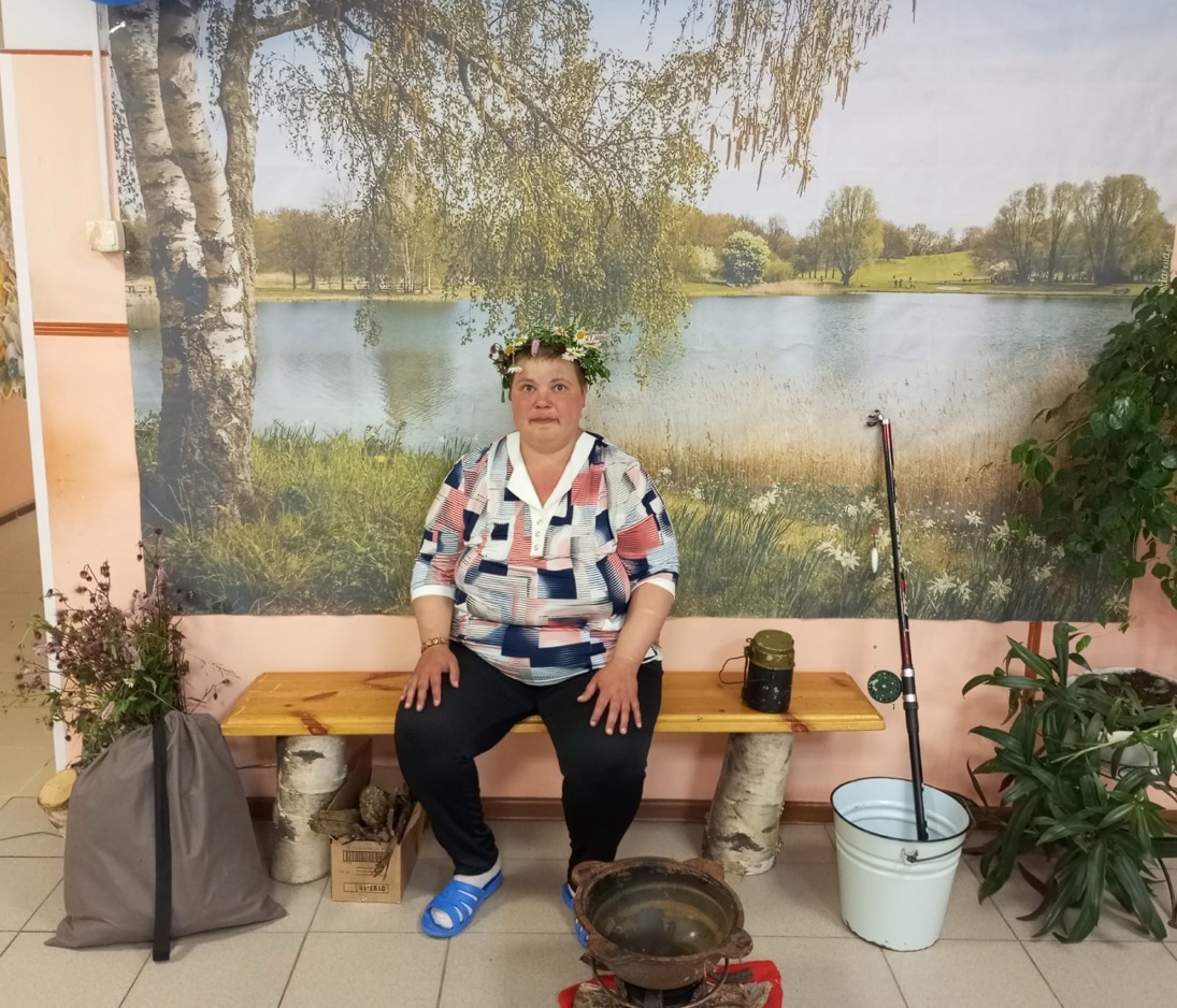 На общем отделении оформлена летняя фотозона.